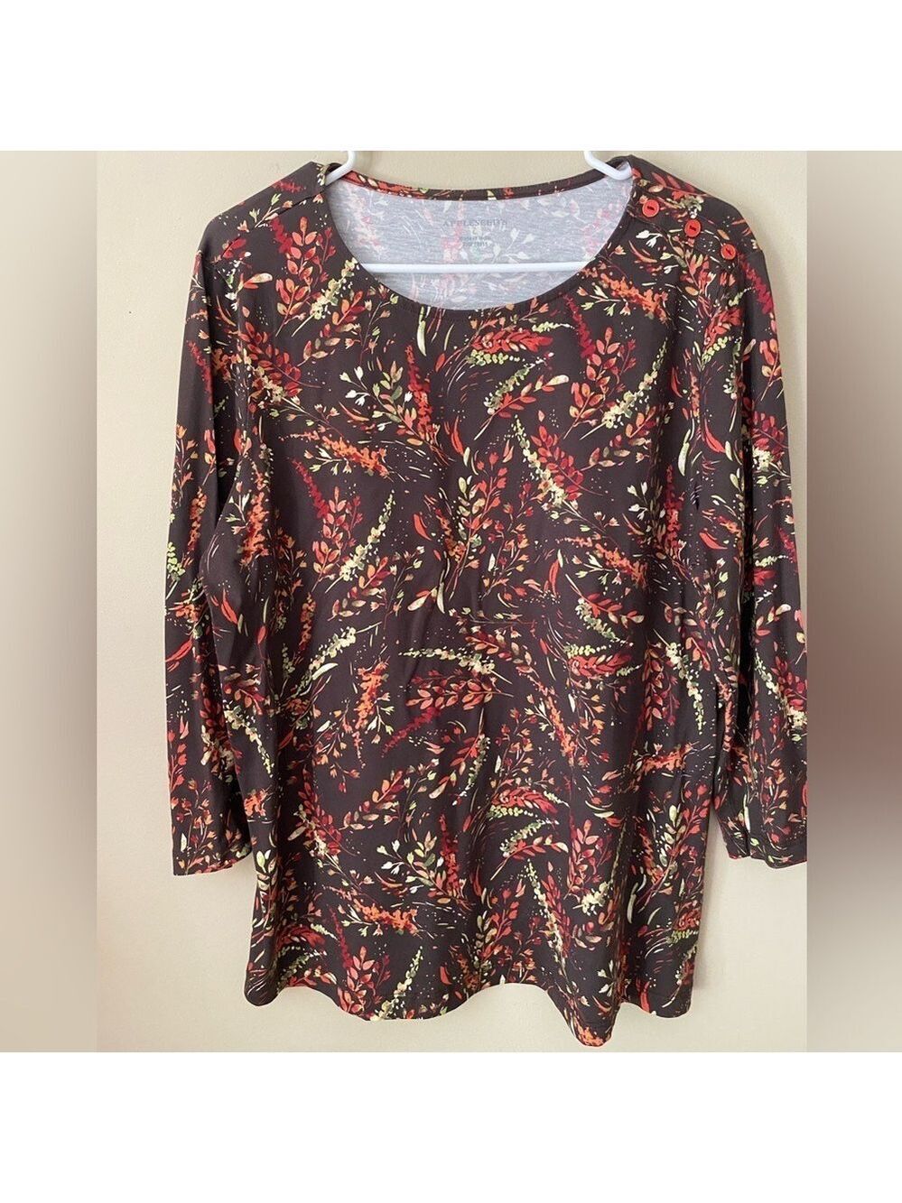 Appleseed’s Floral Print Women's Top L